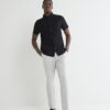 Black Muscle Fit Textured Shirt