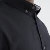 Black Muscle Fit Textured Shirt