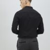 Black Muscle Fit Textured Shirt
