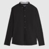 Black Muscle Fit Textured Shirt