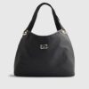 Black Nylon Slouch Shoulder Bag