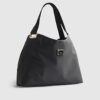 Black Nylon Slouch Shoulder Bag