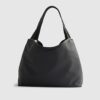 Black Nylon Slouch Shoulder Bag