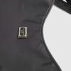 Black Nylon Slouch Shoulder Bag