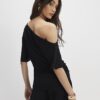 Black Off Shoulder Drape Top