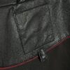 Black Oversize Leather Bomber Jacket