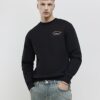 Black Oversized Fit Apres Club Ski Sweatshirt