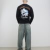 Black Oversized Fit Apres Club Ski Sweatshirt