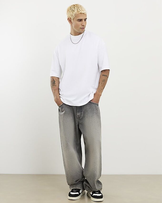 Black Oversized Fit Pack Of 2 T-Shirt