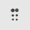 Black Pack Of 3 Stud Earrings