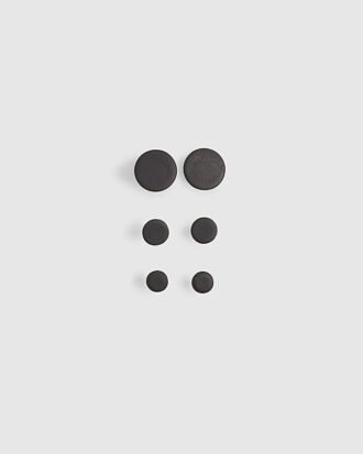 Black Pack Of 3 Stud Earrings