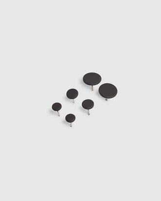 Black Pack Of 3 Stud Earrings
