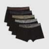 Black Pack Of 5 Metallic RR Trunks