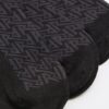 Black Pack Of 5 Ribbed Monogram Trainer Socks