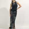 Black Palm Embroidered Sarong