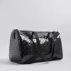 Black Patent Monogram Charm Holdall bag