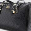 Black Patent Monogram Charm Holdall bag
