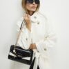 Black Patent Monogram Shoulder Bag