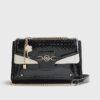 Black Patent Monogram Shoulder Bag