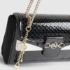 Black Patent Monogram Shoulder Bag