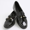 Black Patent Tassel Loafers