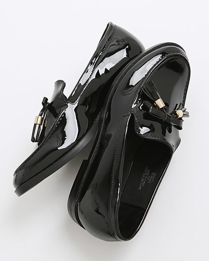 Black Patent Tassel Loafers
