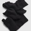 Black Plain Pack Of 7 Socks