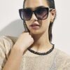 Black Plastic Cat eye Sunglasses