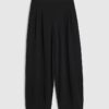 Black Pleated Balloon Leg Trousers