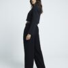 Black Pleated Wide Leg Trousers