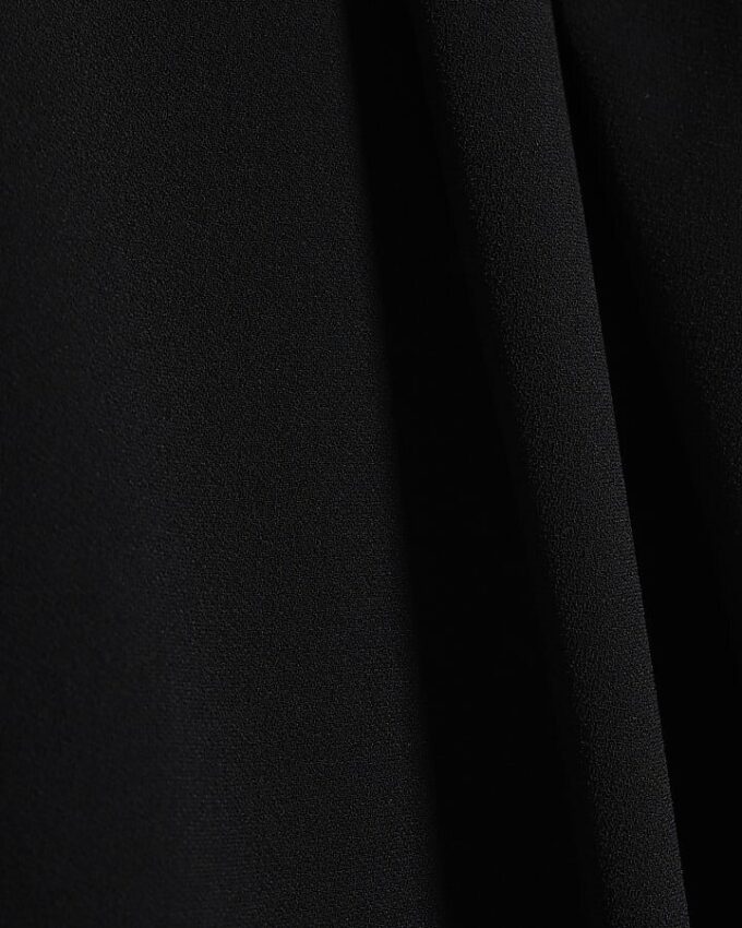 Black Pleated Wide Leg Trousers