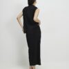 Black Plisse Midi Skirt