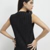 Black Plisse Waistcoat