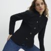 Black Pocket Detail Structured Jacket