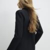 Black Pocket Detail Structured Jacket