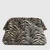 Black Pony Hair Leather Zebra Clutch Bag