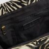 Black Pony Hair Leather Zebra Clutch Bag