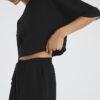 Black Premium High Waisted Wide Leg Joggers