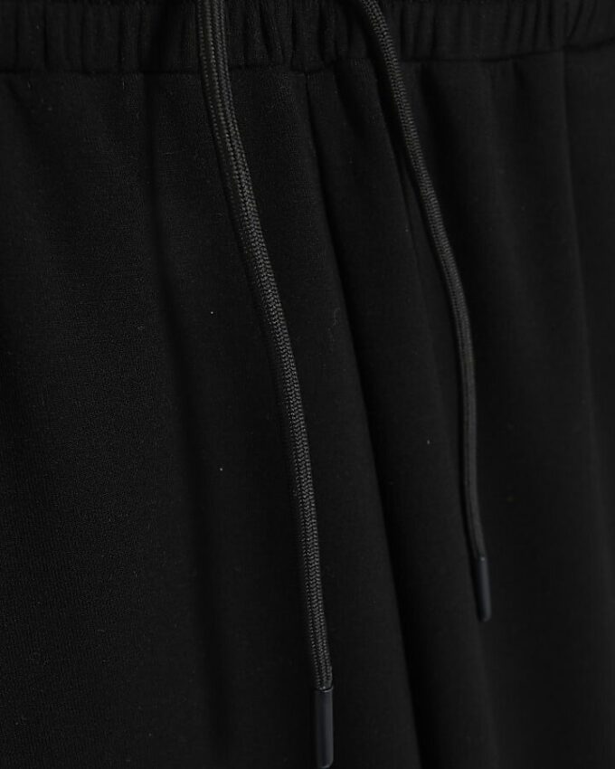Black Premium High Waisted Wide Leg Joggers