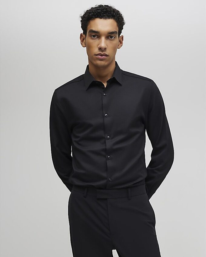 Black Premium Long Sleeve Formal Shirt