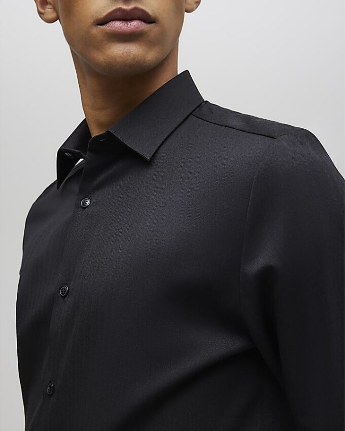 Black Premium Long Sleeve Formal Shirt