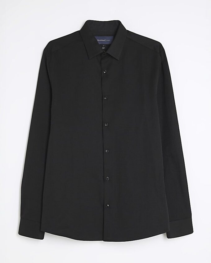 Black Premium Long Sleeve Formal Shirt