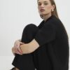 Black Premium Short Sleeve Boxy T-Shirt