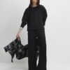 Black Premium Wide Leg Joggers