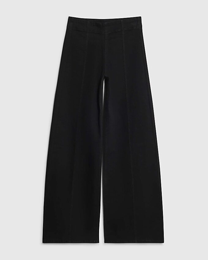 Black Pull-On Sculpt Palazzo Jeans