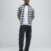 Black Regular Fit Check Shirt