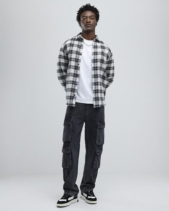 Black Regular Fit Check Shirt