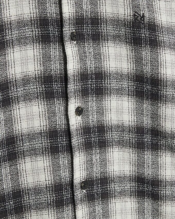 Black Regular Fit Check Shirt