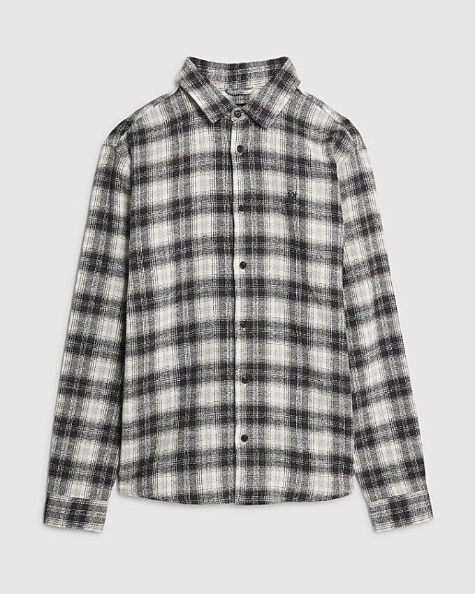 Black Regular Fit Check Shirt