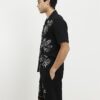 Black Regular Fit Floral Embroidered Shorts